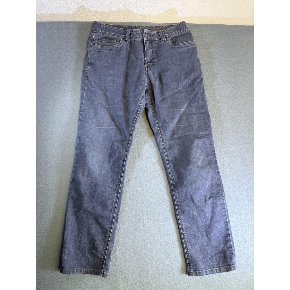 PrAna Jeans Mens 31x30 Medium Wash Gray Bridger Slim Straight Stretch Denim